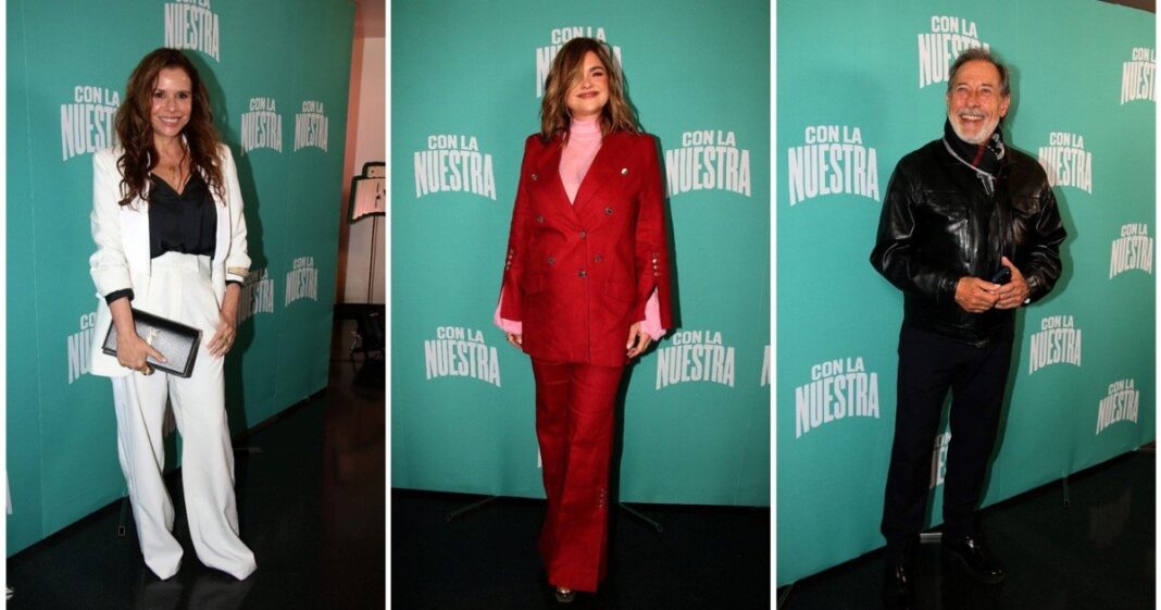 Jorgelina Aruzzi y Peto Menahem en el estreno de 