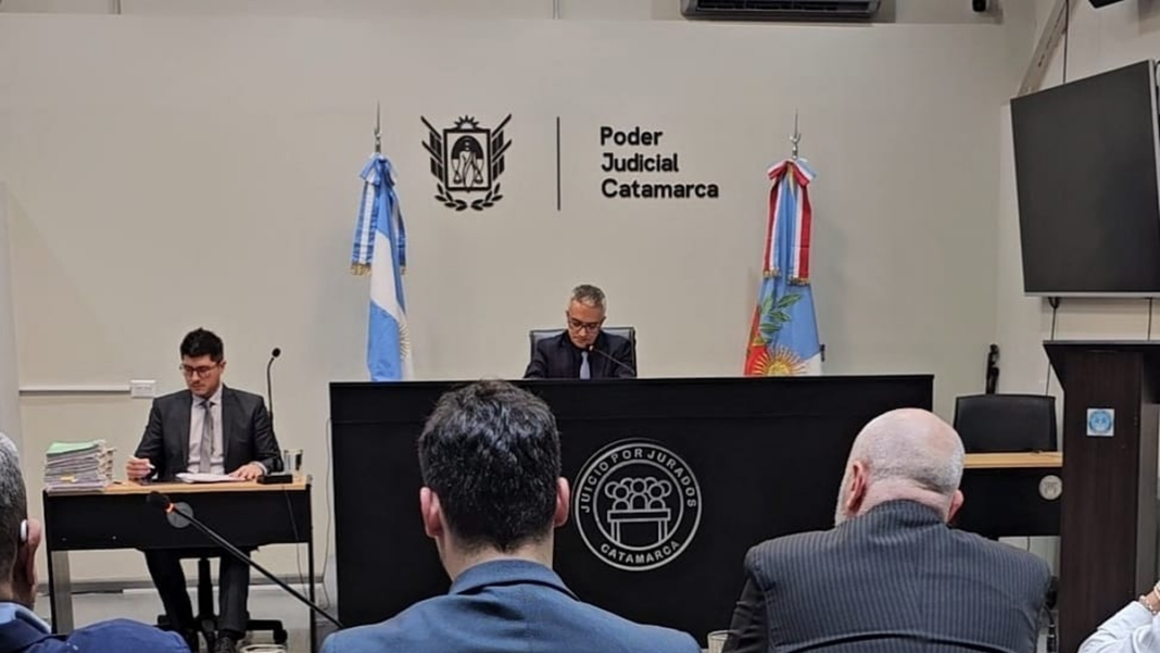 Sala de audiencias del Poder Judicial de Catamarca durante el juicio por jurados