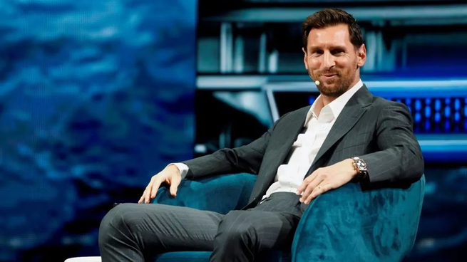 Lionel Messi en un evento empresarial