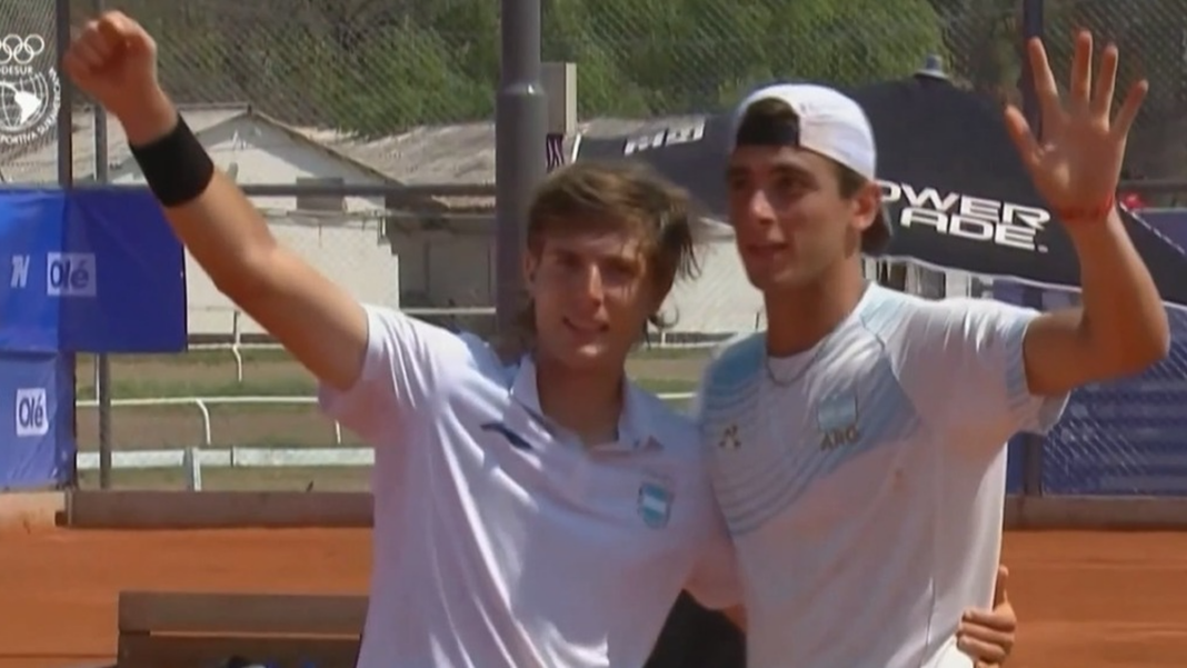 Manu La Serna durante la final de tenis masculino en los Juegos Suramericanos 2026