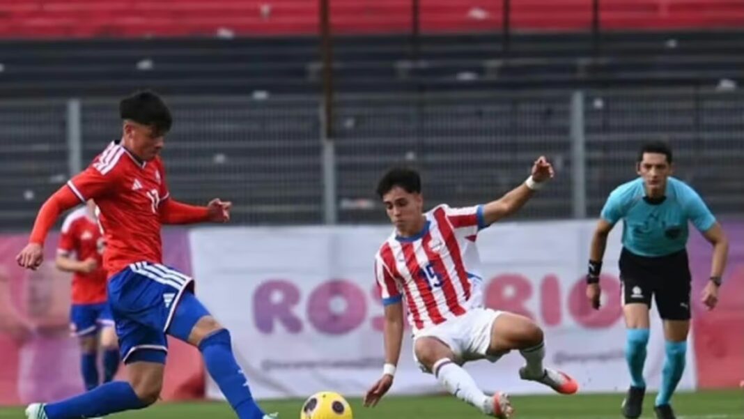 Selección de Paraguay celebra la victoria ante Chile en la semifinal de los Juegos Suramericanos Santa Fe 2026