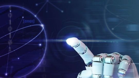 Ilustración de inteligencia artificial con textos humanos como materia prima