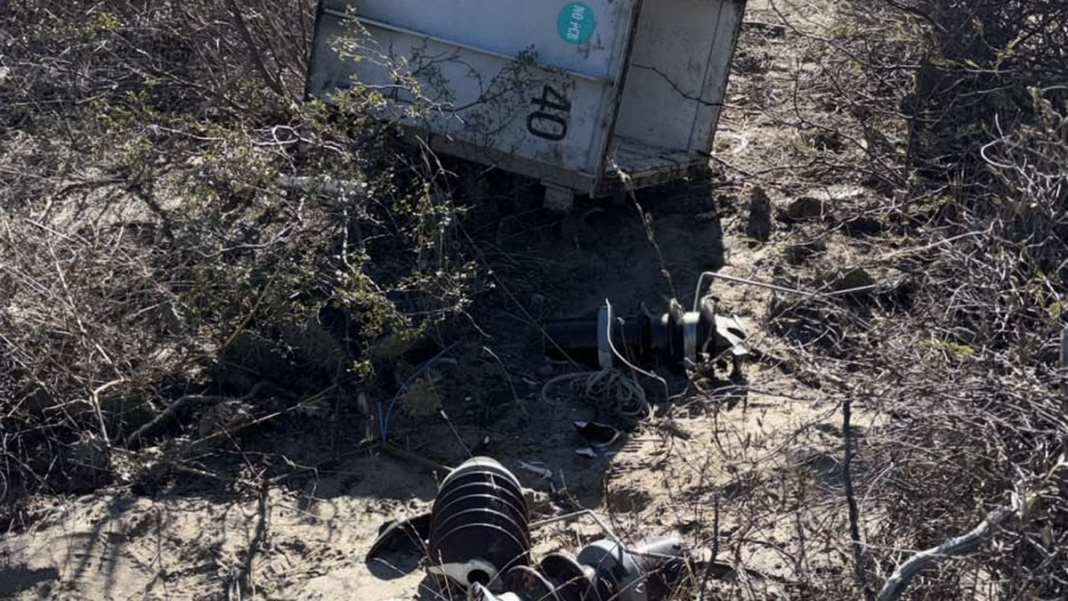 Transformadores de energía derribados sobre la Ruta Provincial N° 33 en Catamarca