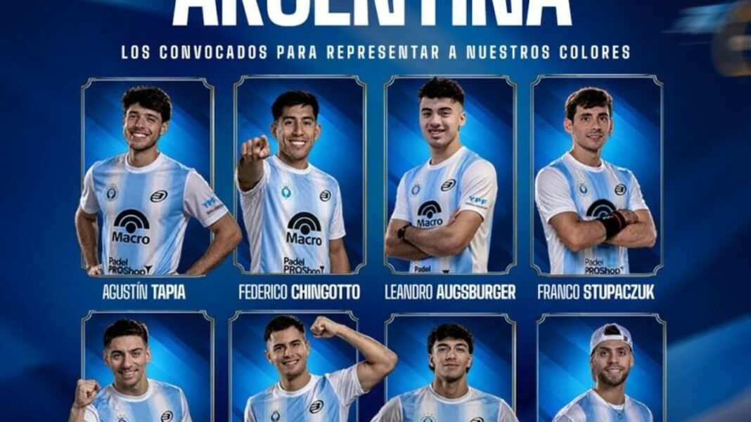 Agustín Tapia durante un partido de pádel