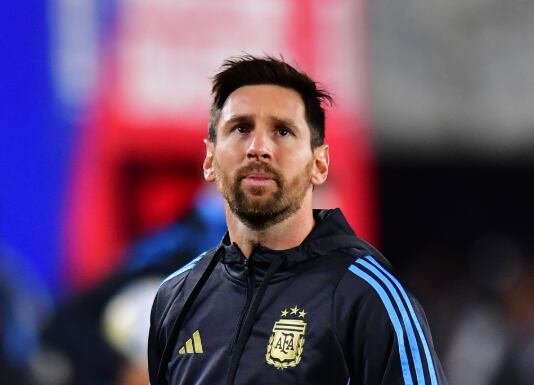 Lionel Messi con la camiseta de la selección argentina durante un partido