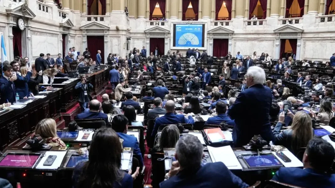 Sesión en la Cámara de Diputados de la Nación