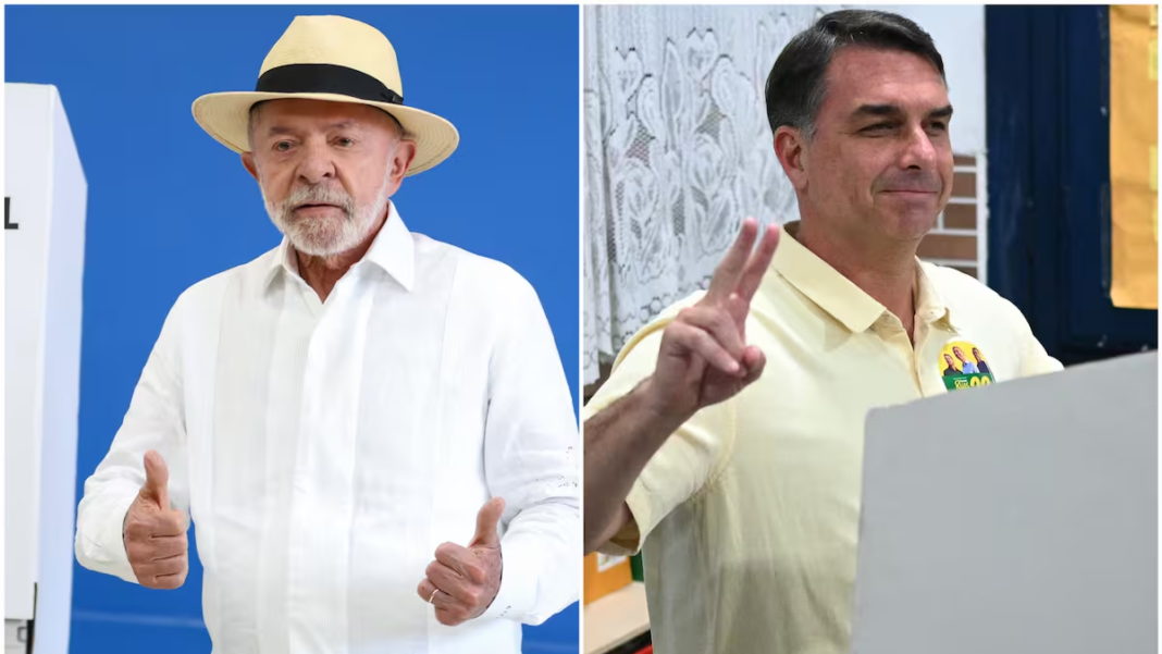 Urnas de votación en Brasil durante el escrutinio de las elecciones presidenciales