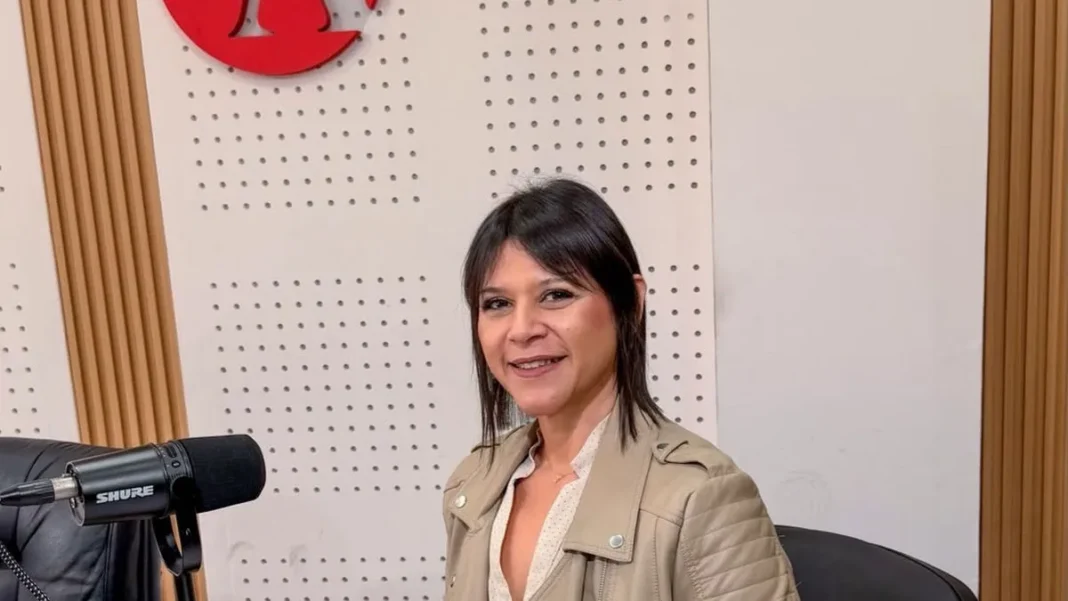 Diputada provincial Natalia Herrera durante una declaración