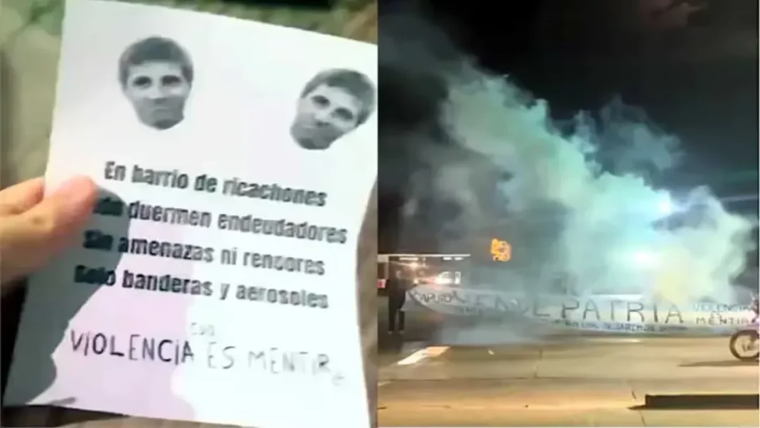 Protesta frente al Country Newman contra el ministro de Economía Luis Caputo