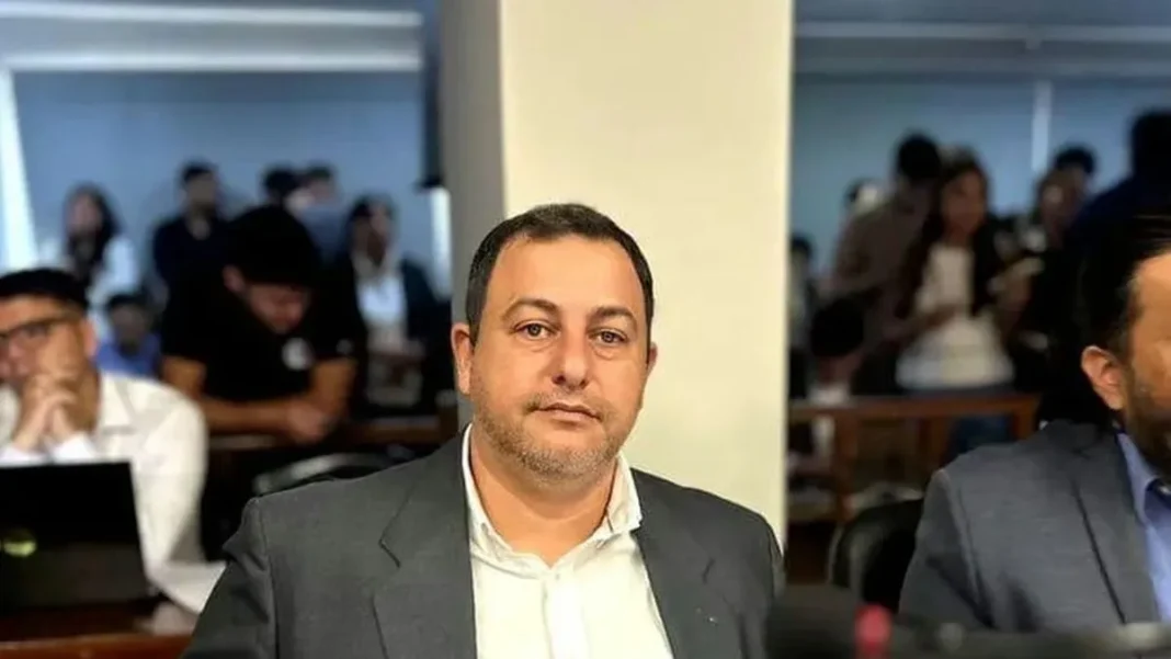 Germán Scolamieri, diputado provincial del PJ, durante una entrevista