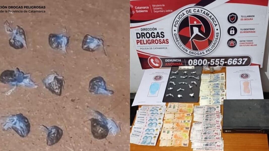 Procedimiento policial por drogas en Catamarca