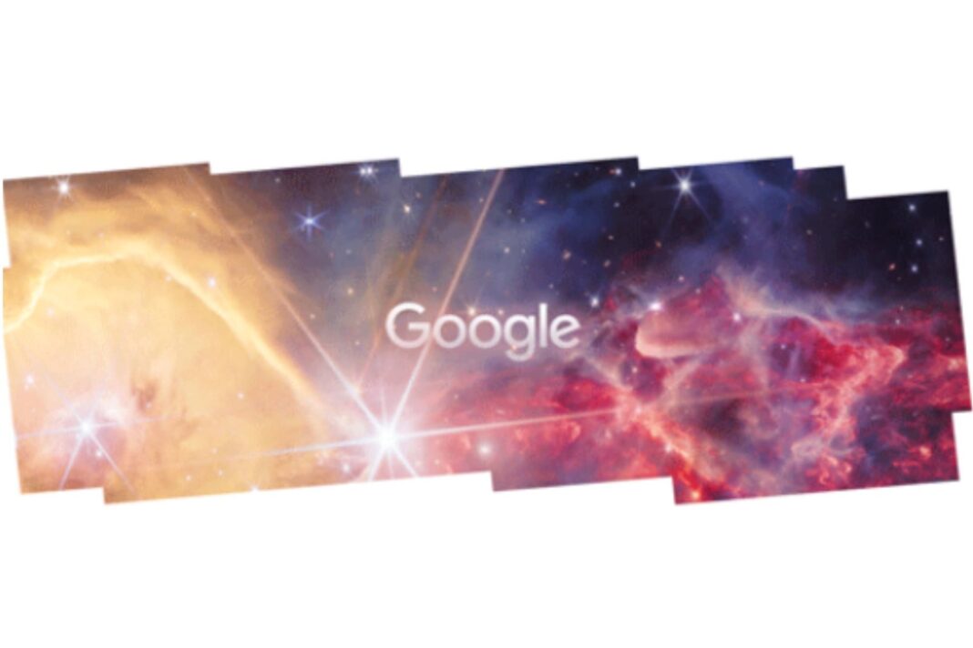 Doodle de Google por la Semana Mundial del Espacio con la Nebulosa Rosebud