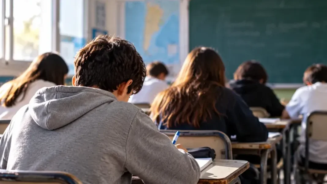 Estudiantes en un aula escolar