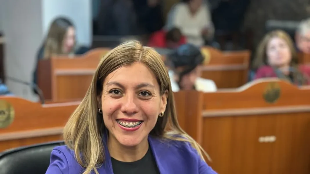 Stella Nieva durante la sesión en la Cámara de Diputados de Catamarca