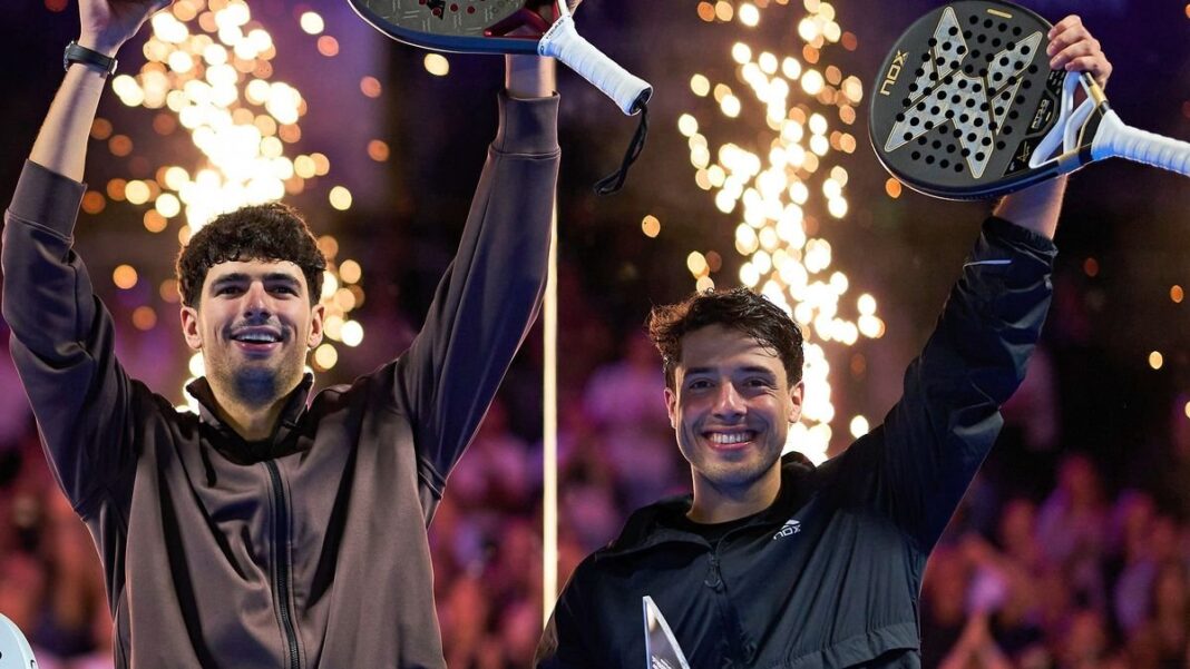 Agustín Tapia y Arturo Coello celebrando el título en Rotterdam