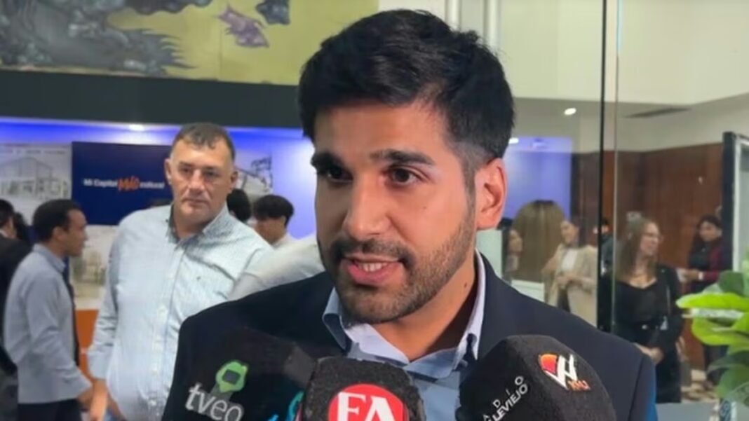 Tiago Puente, diputado provincial de Generar, durante una declaración