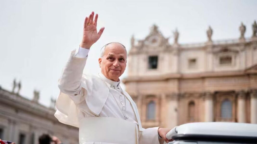 El papa León XIV durante una aparición pública